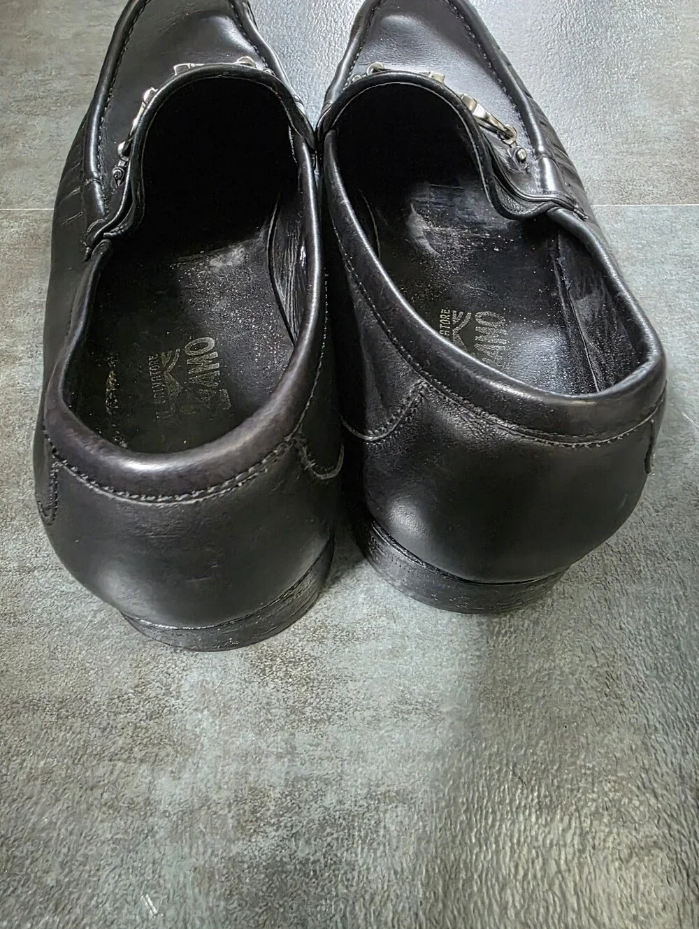 Salvatore Ferragamo Horsebit Loafers Men's 11 D Black Leather ST13512